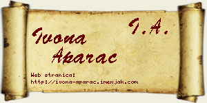 Ivona Aparac vizit kartica